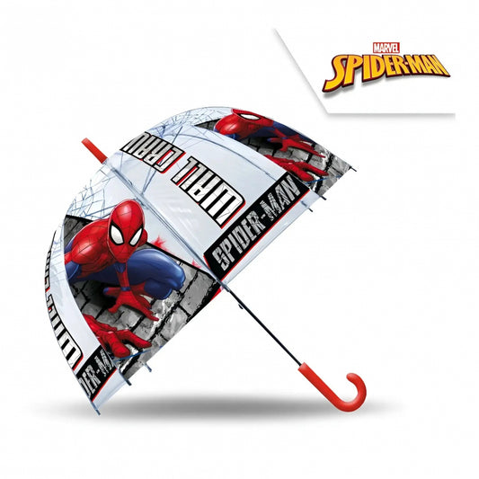 Paraguas infantil 46cm transparente SPIDERMAN