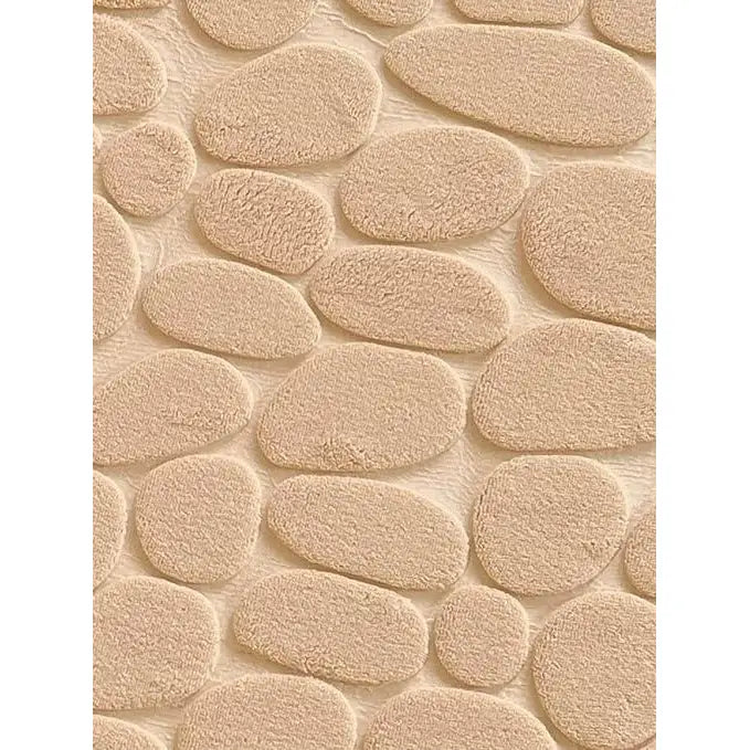 Alfombra de baño antideslizante efecto piedra camel (40x60cm)