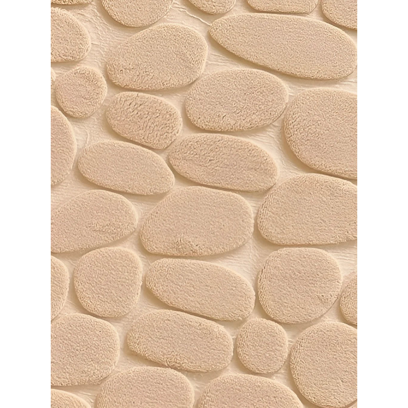 Alfombra de baño antideslizante efecto piedra camel (40x60cm)