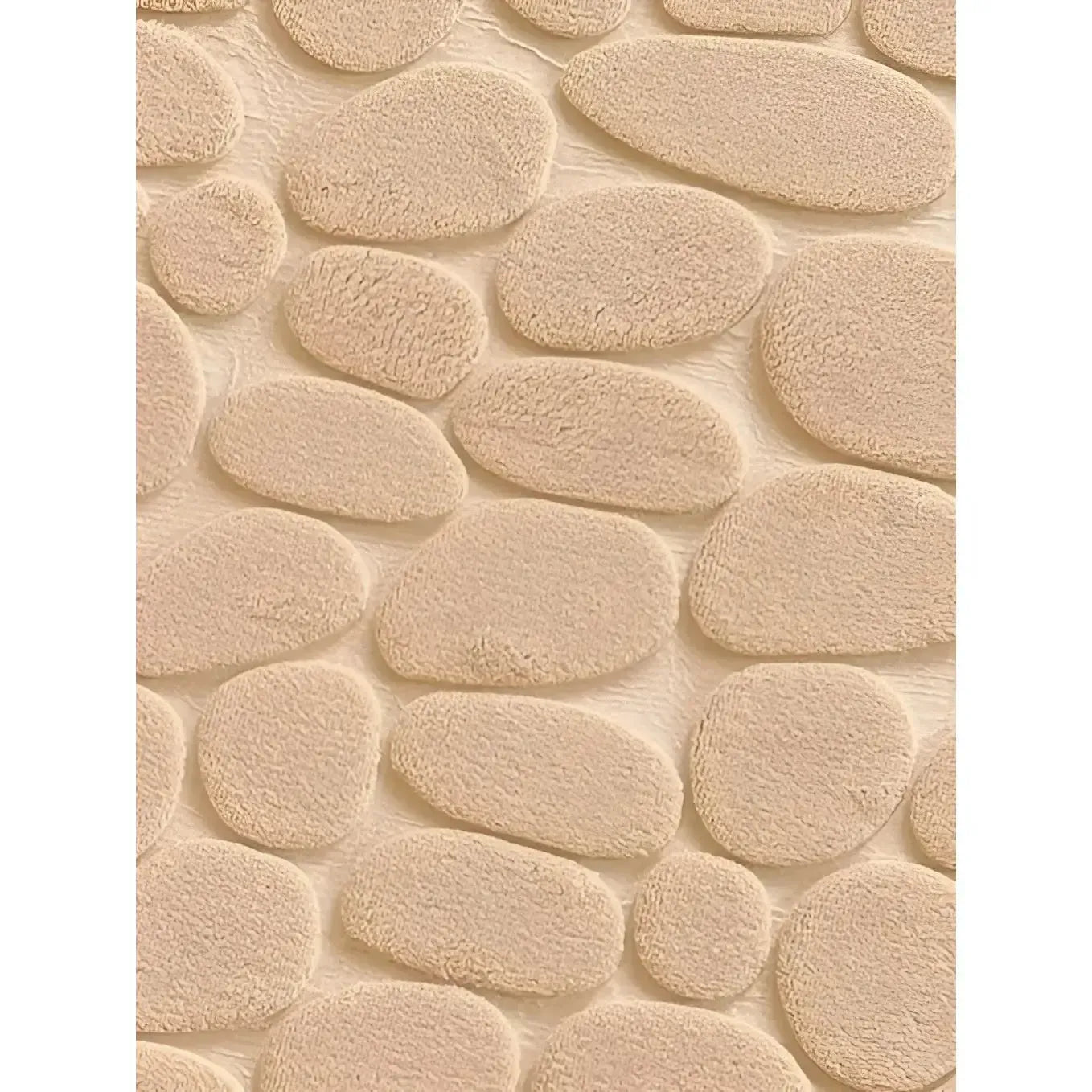 Alfombra de baño antideslizante efecto piedra camel (40x60cm)