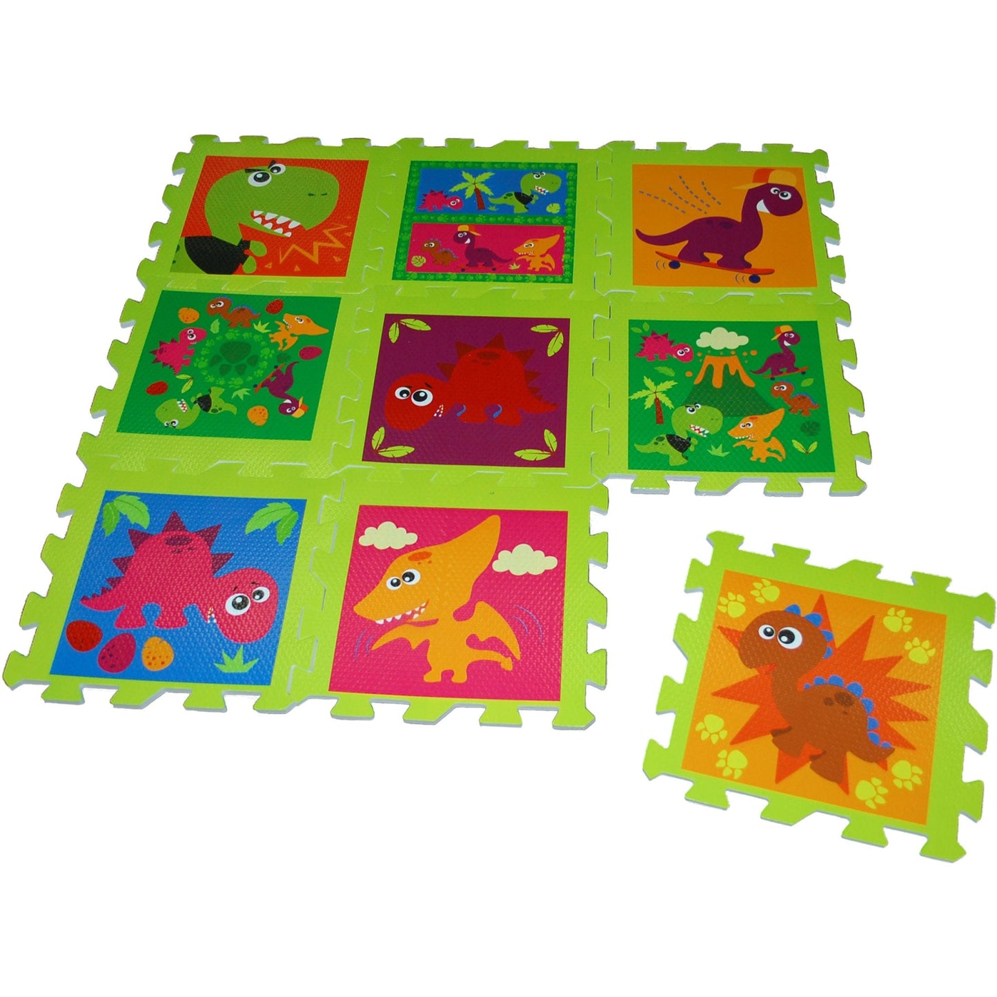 Alfombra Puzzle goma eva 9PZS c/bolsa CRAZY DINO - infantil