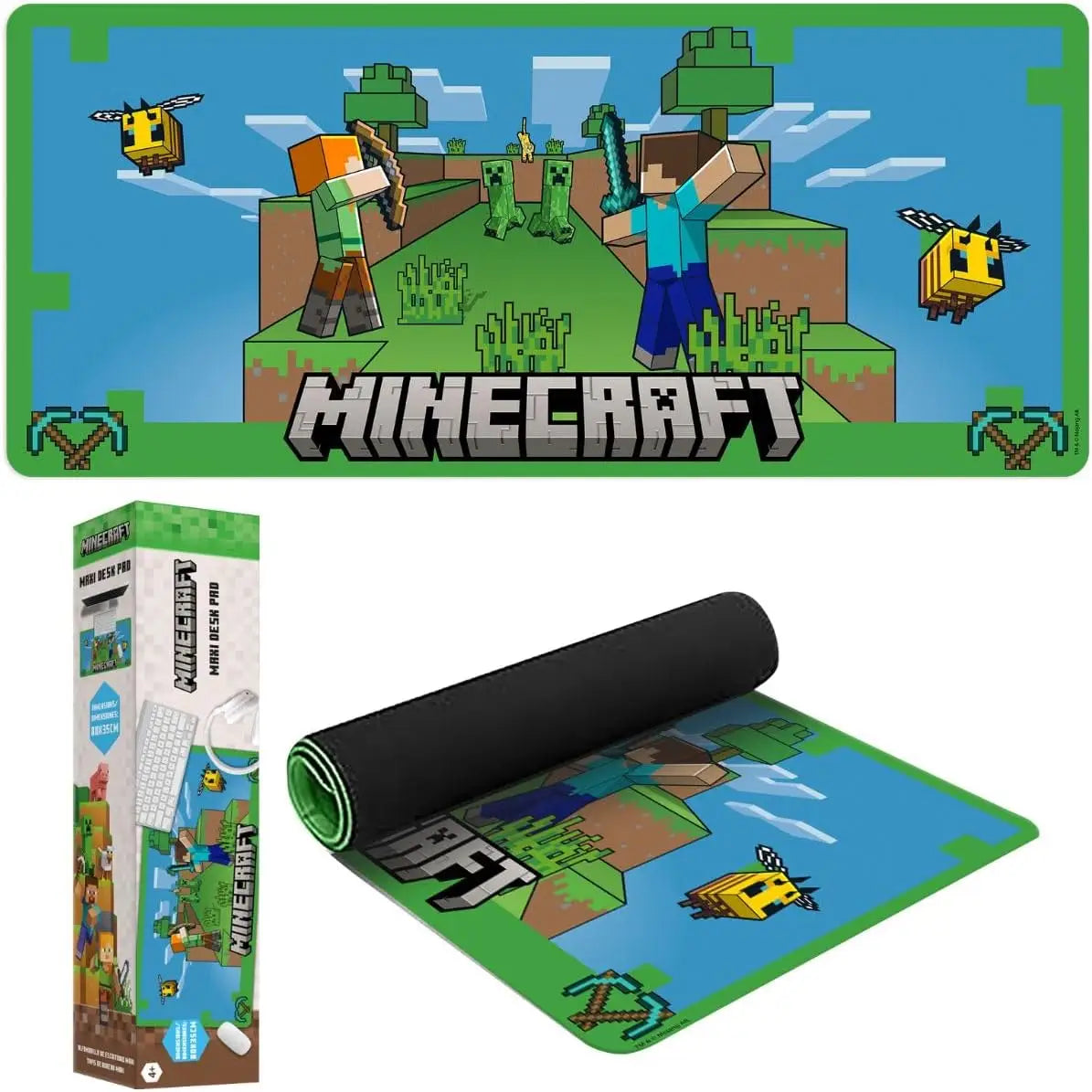 Alfombrilla de escritorio grande maxi MINECRAFT 80x35cm