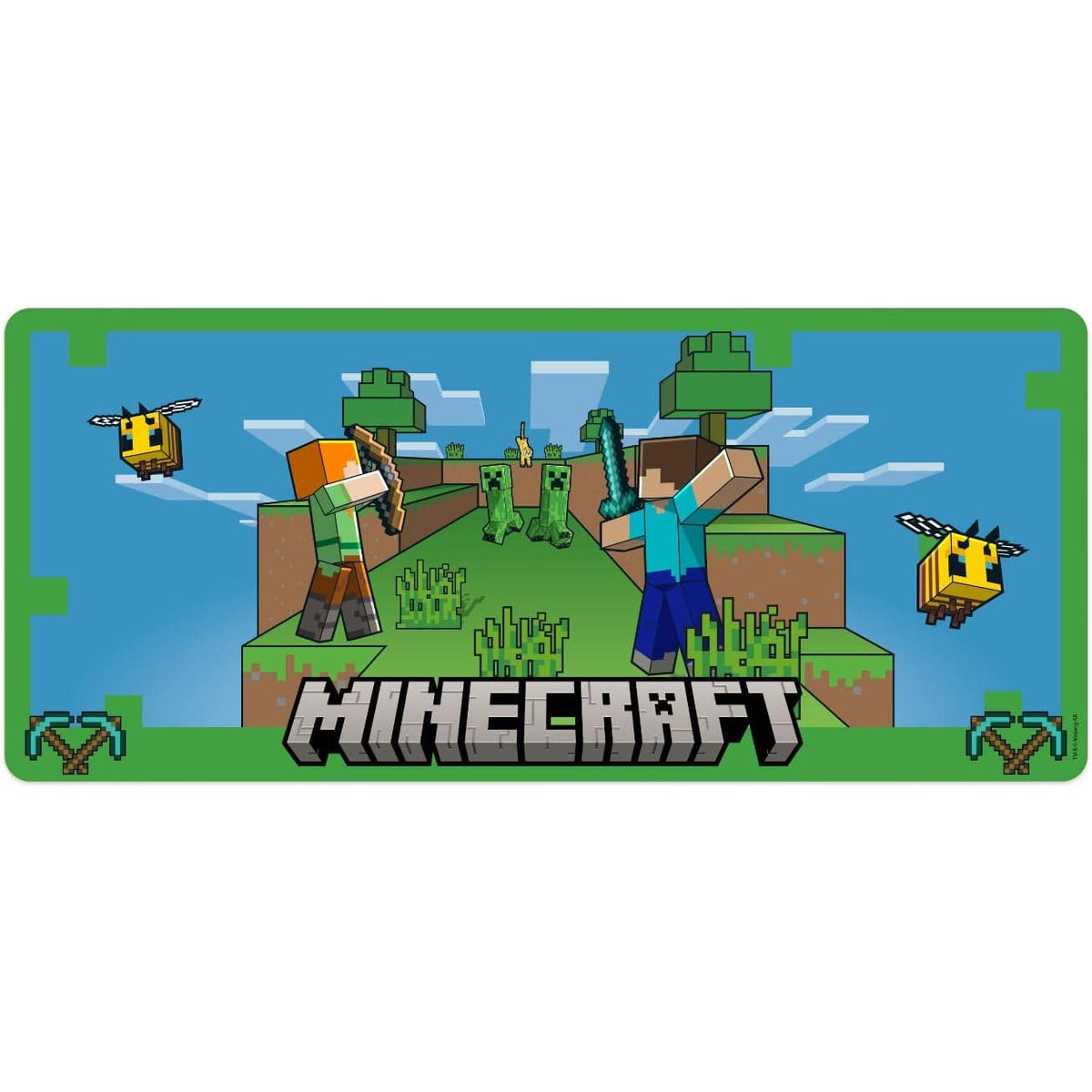 Alfombrilla de escritorio grande maxi MINECRAFT 80x35cm