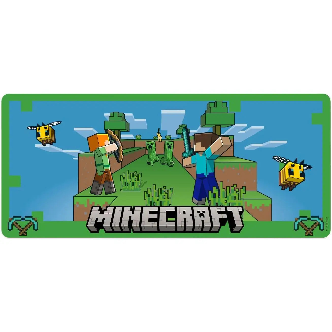 Alfombrilla de escritorio grande maxi MINECRAFT 80x35cm