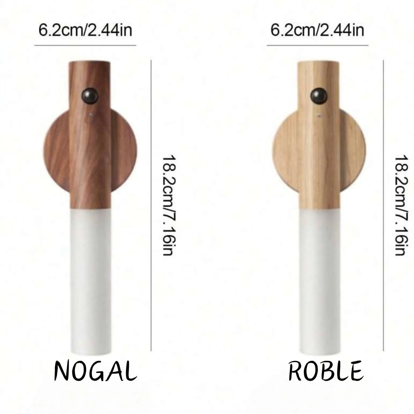Aplique de pared con batería portátil e imán