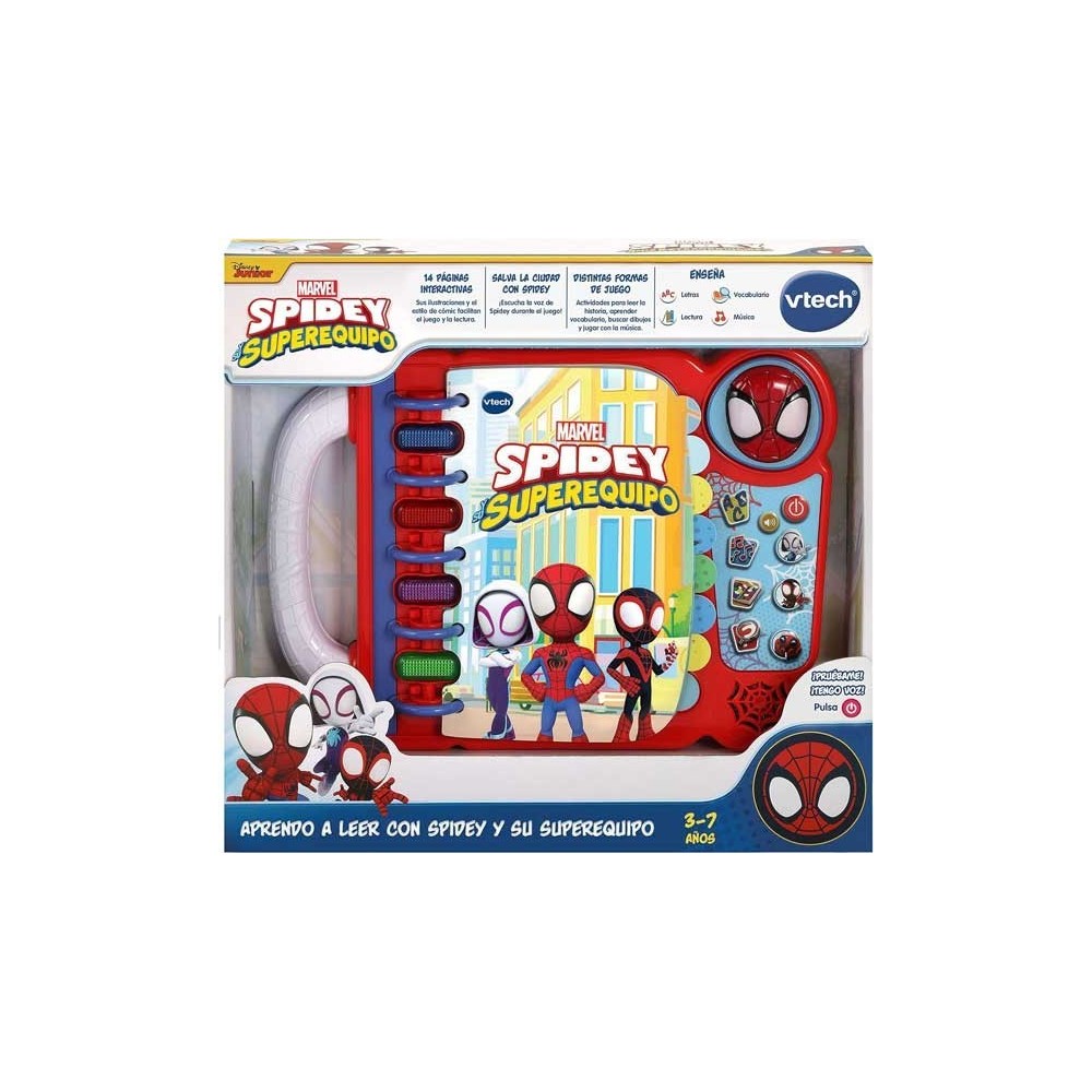 Aprendo a leer con Spidey y su equipo con 14 páginas interactivas en español