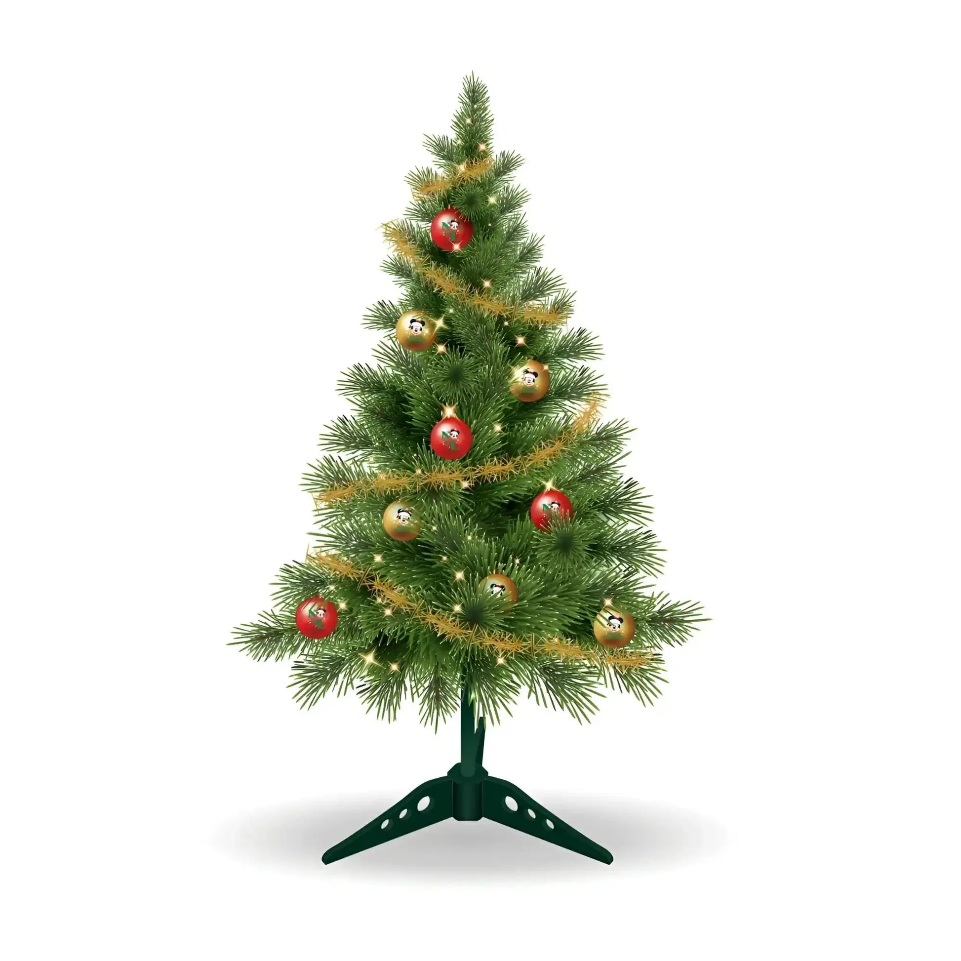 Árbol de navidad mesa con adornos y luces MICKEY MOUSE DISNEY 60CM