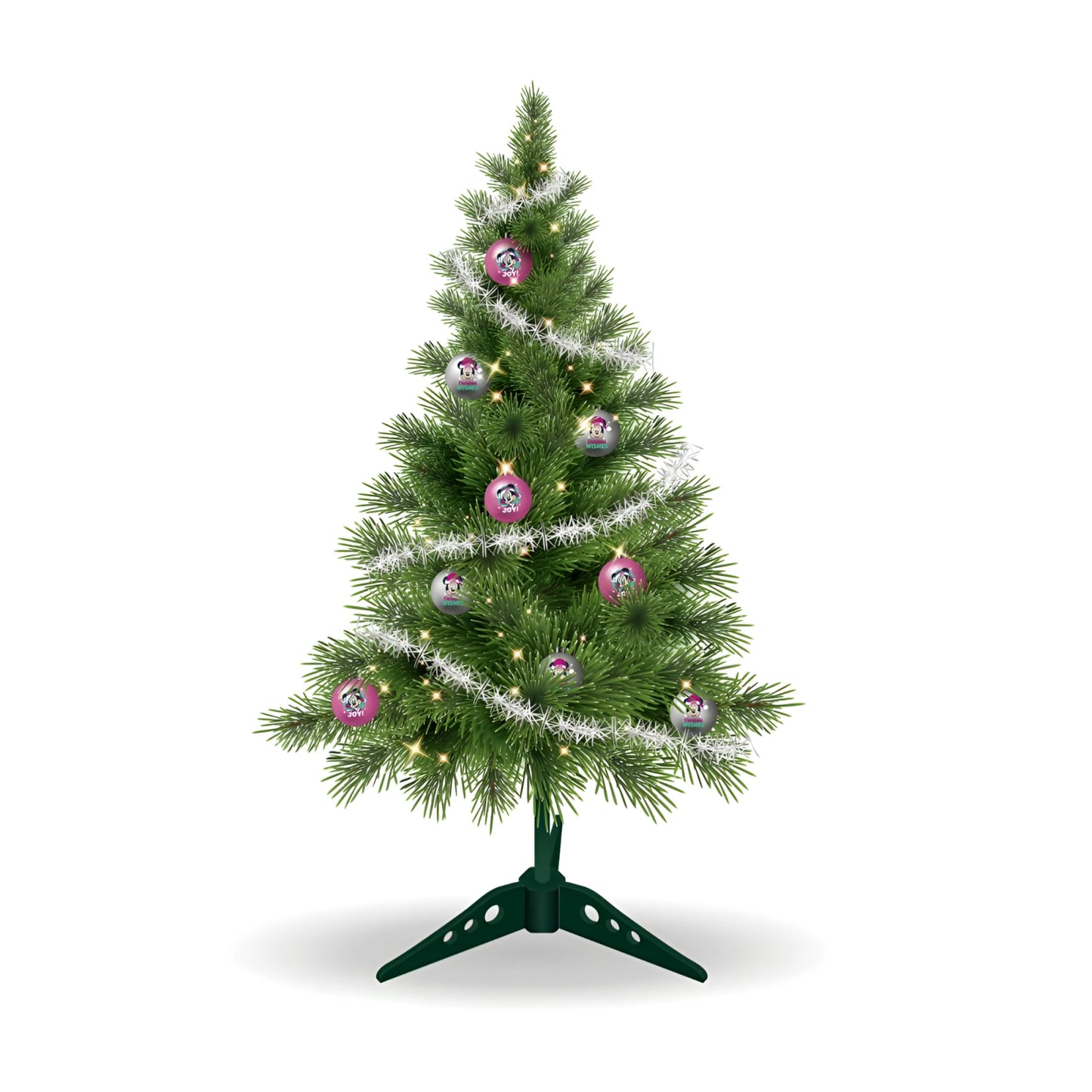 Árbol de navidad mesa con adornos y luces MINNIE MOUSE DISNEY 60CM