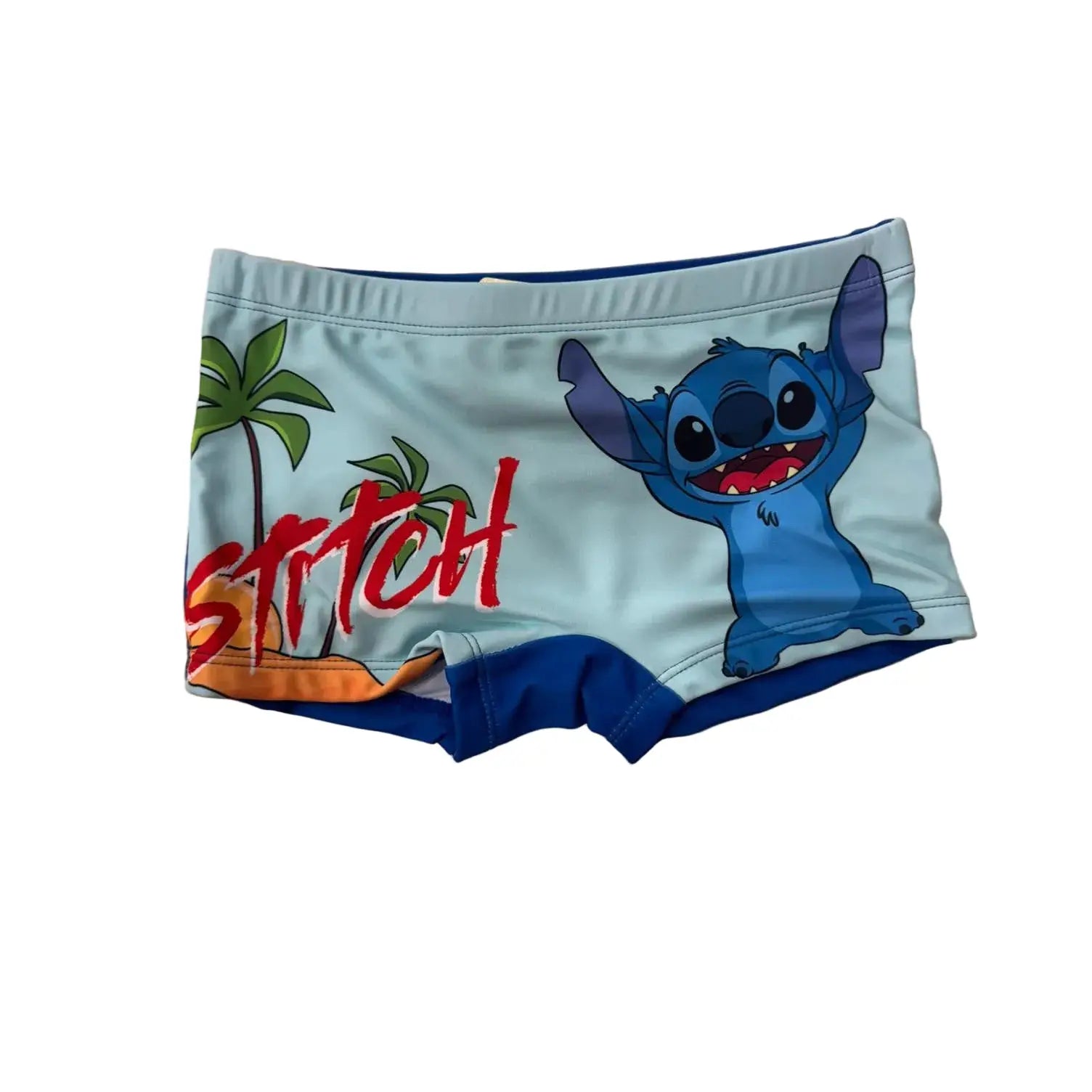 Bañador bóxer Stitch azul claro talla 3/4 años