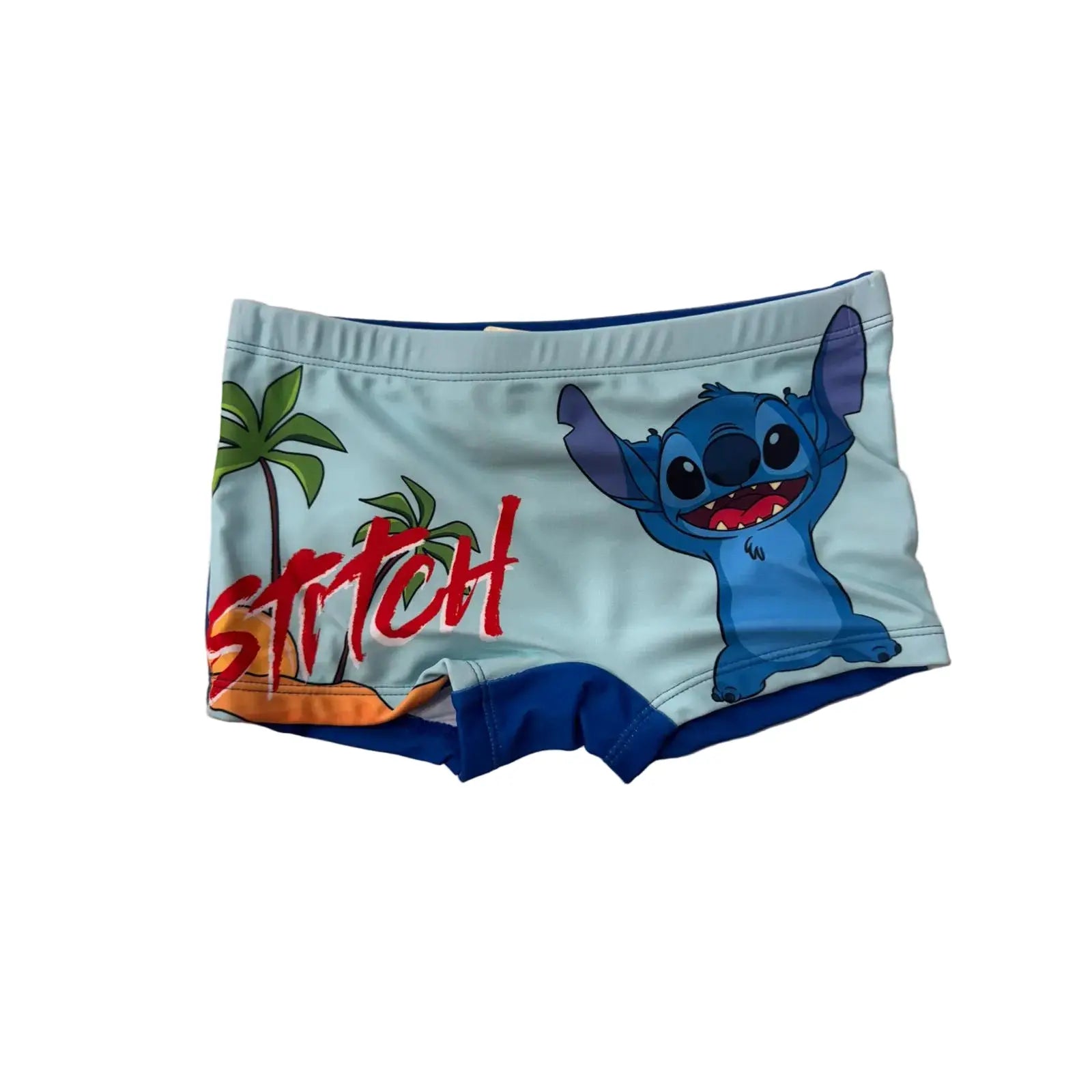 Bañador bóxer Stitch azul claro talla 5/6 años