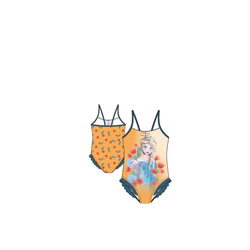 Bañador Frozen Disney naranja para niñas talla 4 años