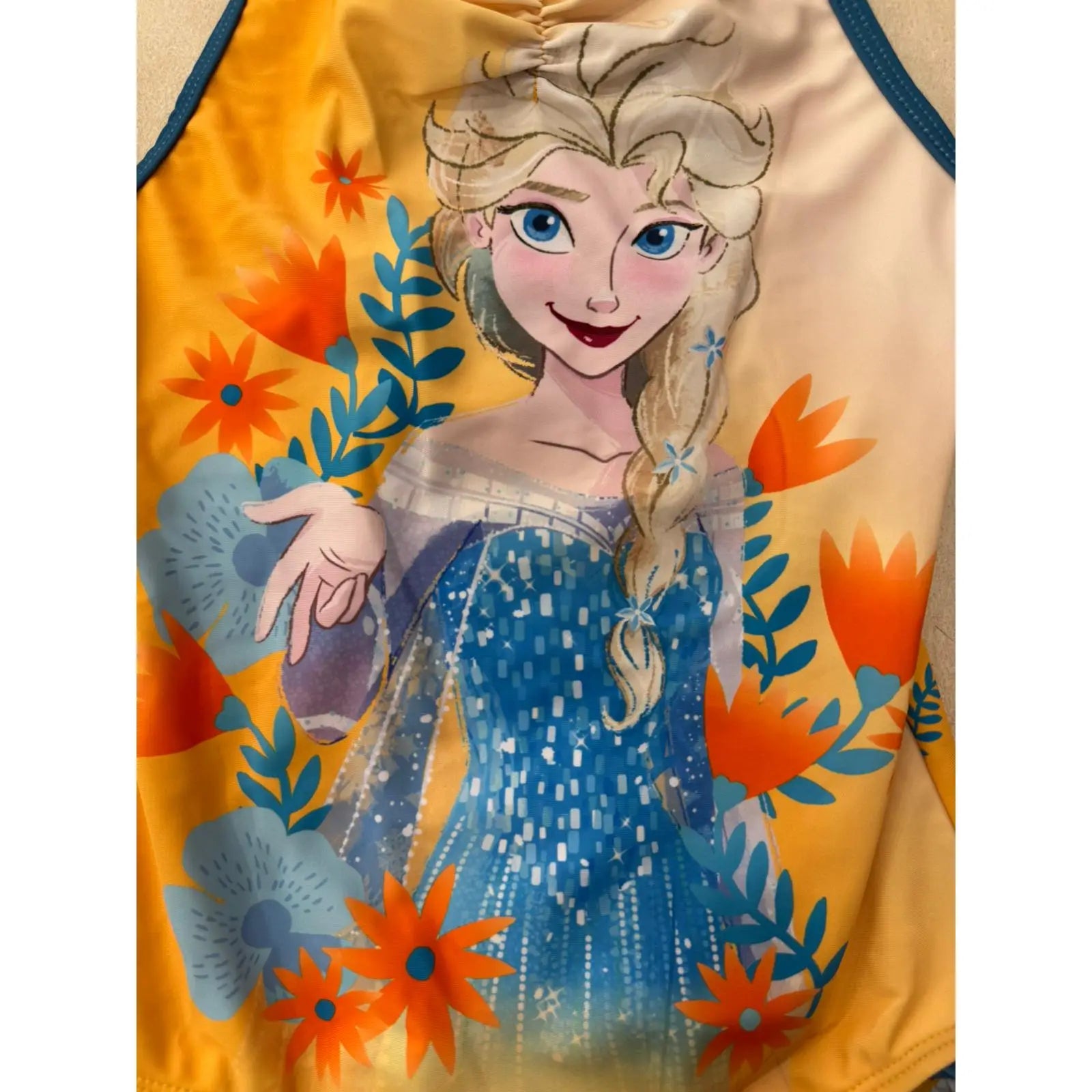 Bañador Frozen Disney naranja para niñas talla 5 años