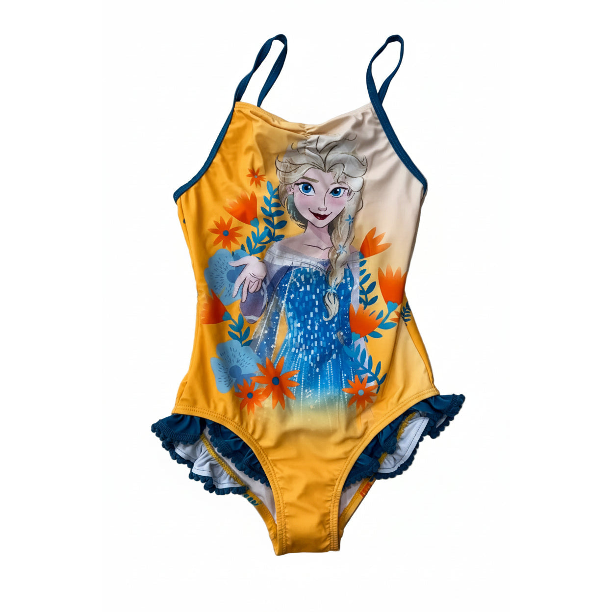 Bañador Frozen Disney naranja para niñas talla 6 años