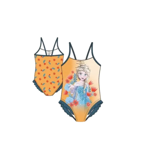 Bañador Frozen Disney naranja para niñas talla 6 años