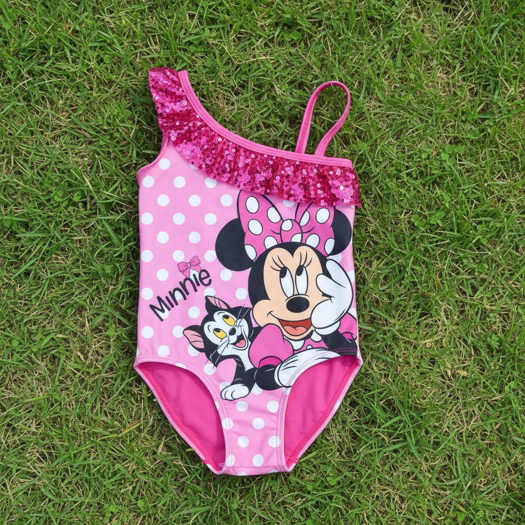 Bañador niña infantil Minnie Mouse Disney fucsia 3/4 (98/104cm)