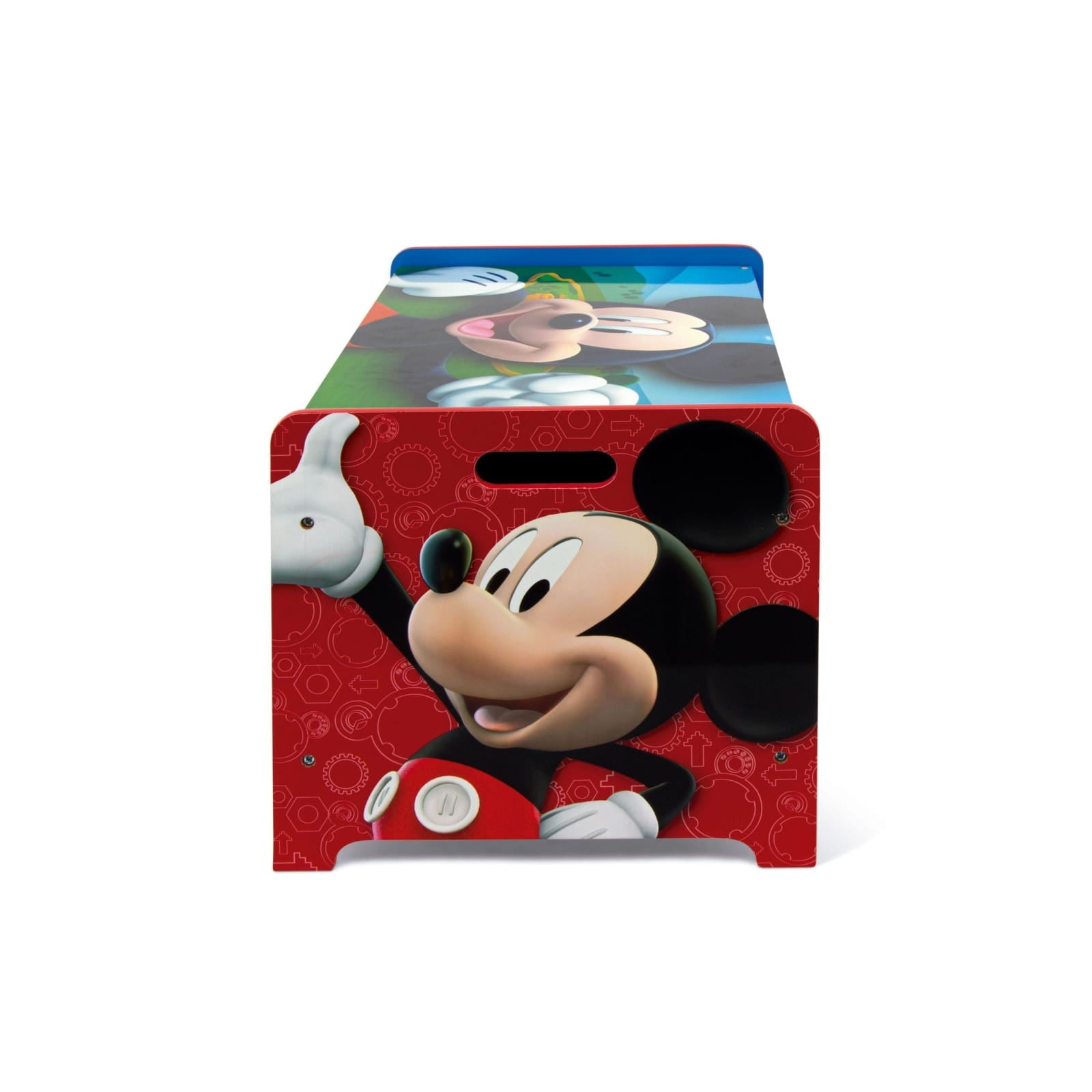 Banco baul juguetero infantil de Mickey Disney para almacenaje