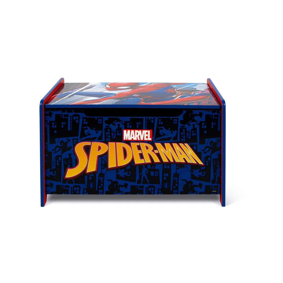 Banco baul juguetero infantil de Spiderman para guardar juguetes