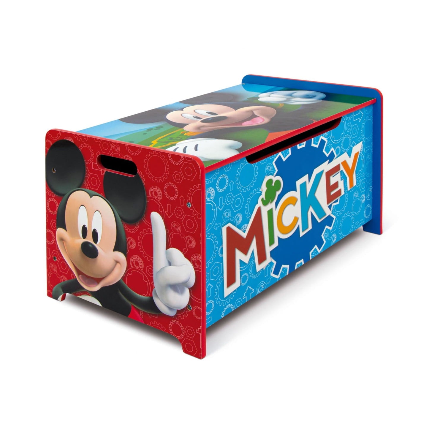 Banco baúl juguetero infantil de Mickey Disney para guardar juguetes