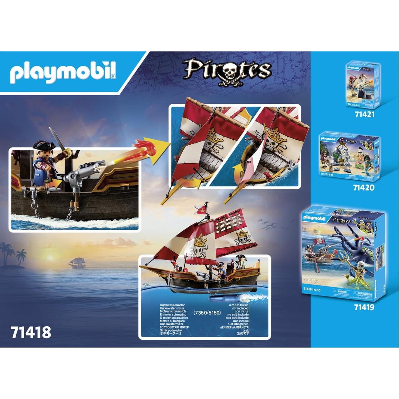Barco pirata de Playmobil Pirates 71418 - Juguete