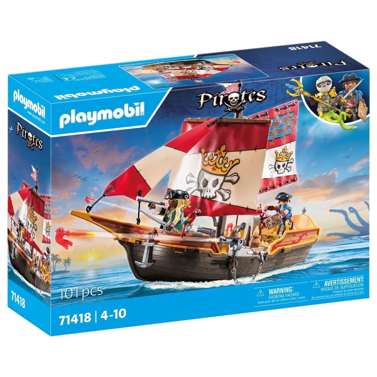 Barco pirata de Playmobil Pirates 71418 - Juguete