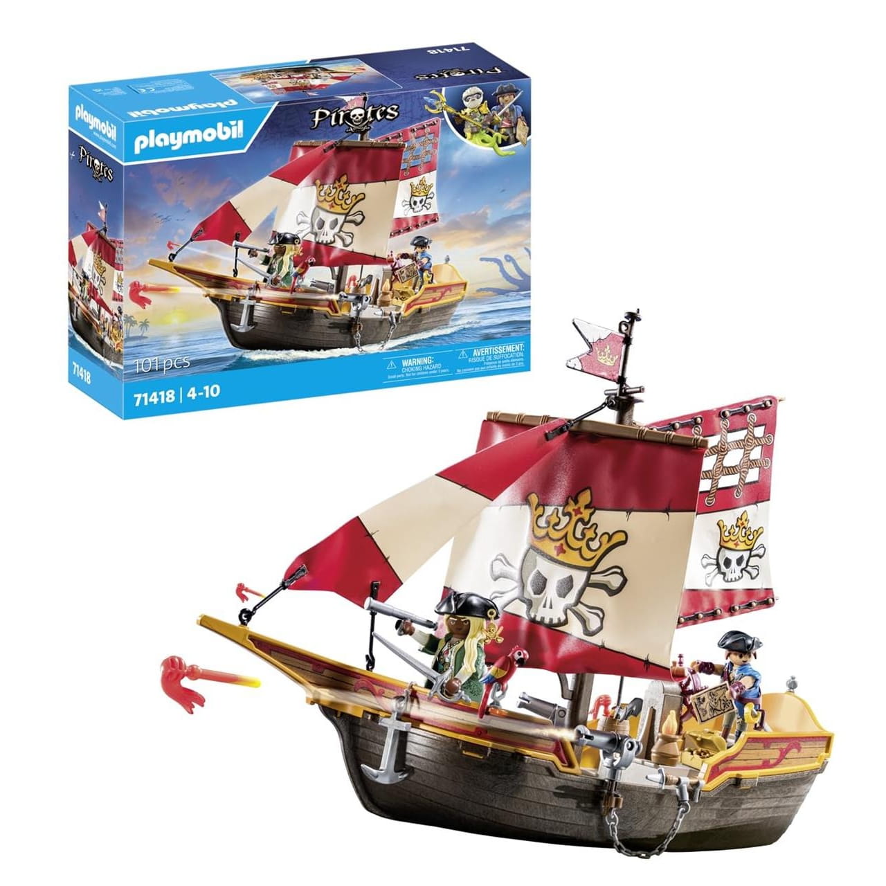 Barco pirata de Playmobil Pirates 71418 - Juguete
