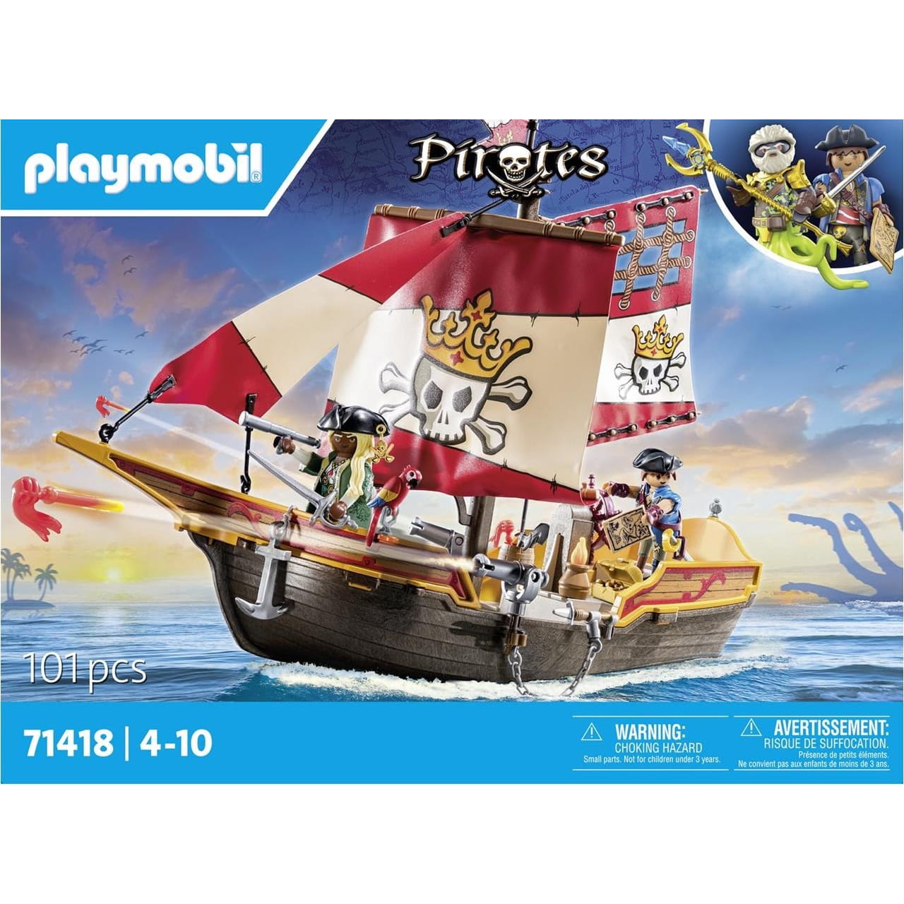 Barco pirata de Playmobil Pirates 71418 - Juguete