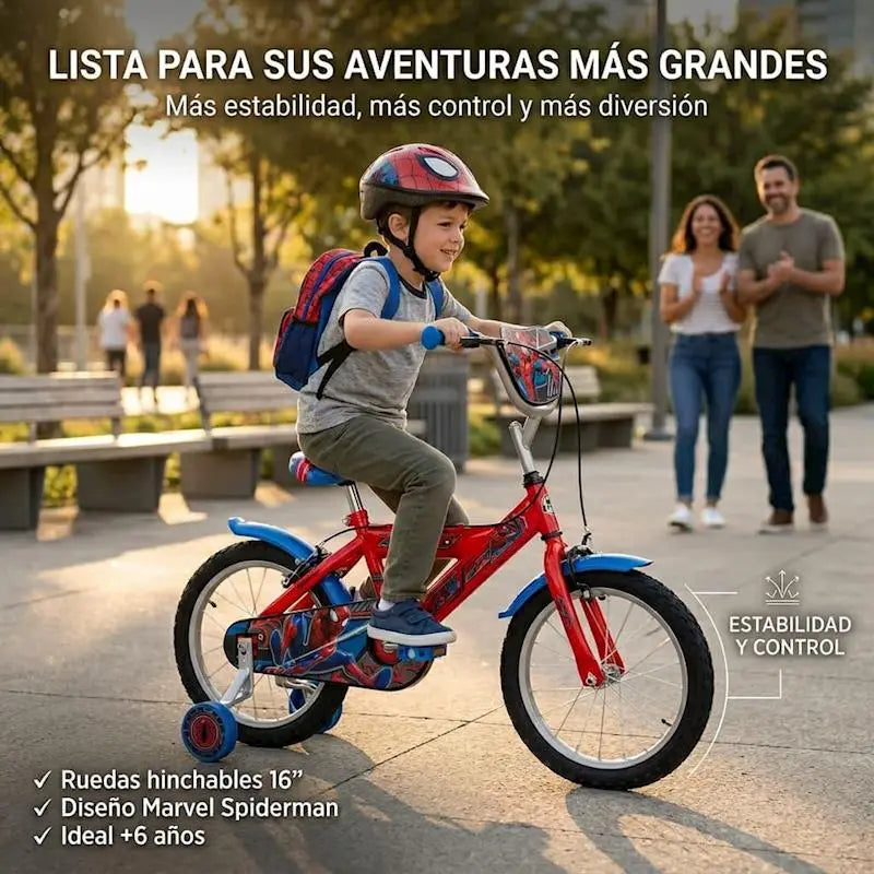 Bicicleta niños Spiderman Marvel 16’’ (5/8 años) - bicicleta