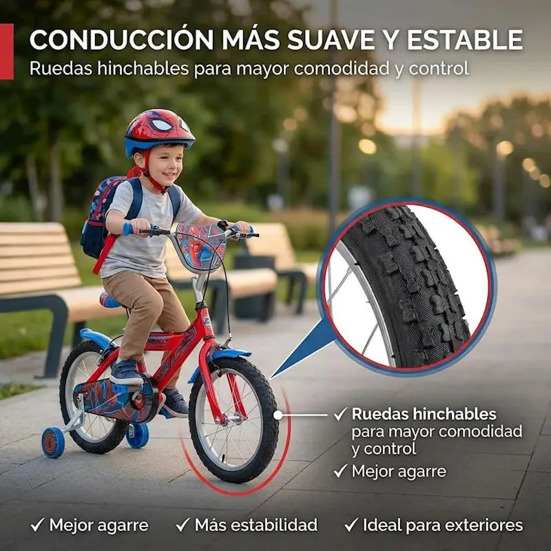 Bicicleta niños Spiderman Marvel 16’’ (5/8 años) - bicicleta