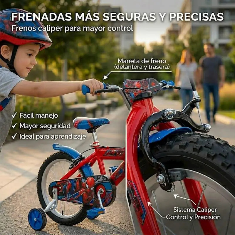 Bicicleta niños Spiderman Marvel 16’’ (5/8 años) - bicicleta