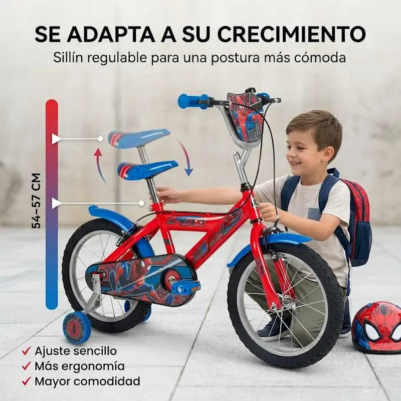 Bicicleta niños Spiderman Marvel 16’’ (5/8 años) - bicicleta