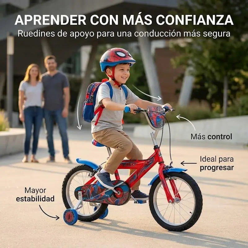 Bicicleta niños Spiderman Marvel 16’’ (5/8 años) - bicicleta