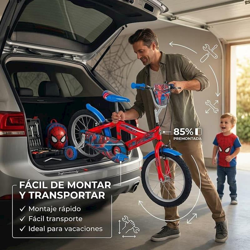 Bicicleta niños Spiderman Marvel 16’’ (5/8 años) - bicicleta