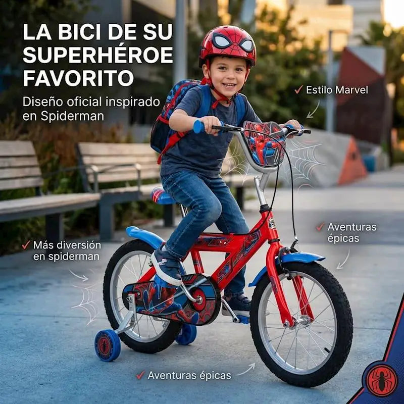 Bicicleta niños Spiderman Marvel 16’’ (5/8 años) - bicicleta