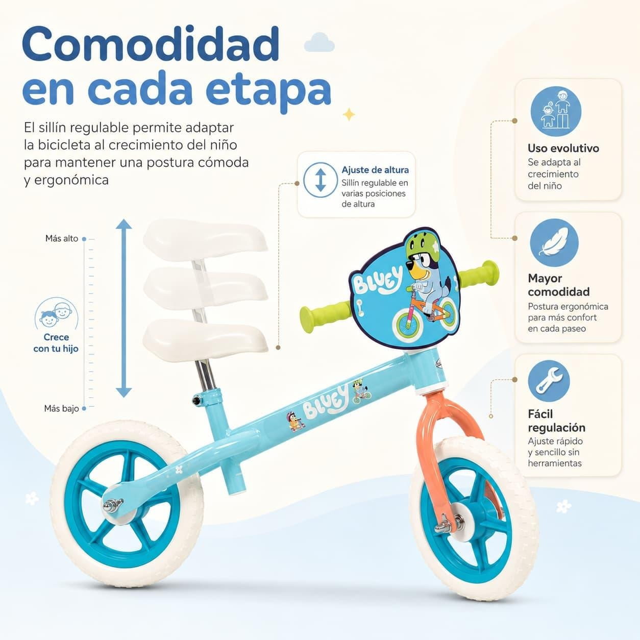 Bicicleta sin pedales 10’’ Bluey (más de 2 años) - Bici