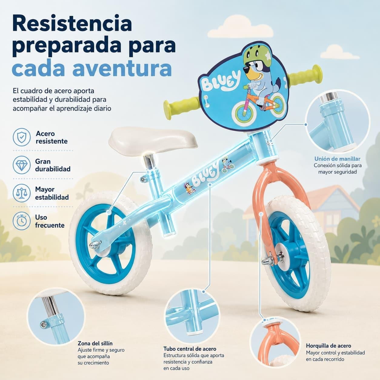 Bicicleta sin pedales 10’’ Bluey (más de 2 años) - Bici