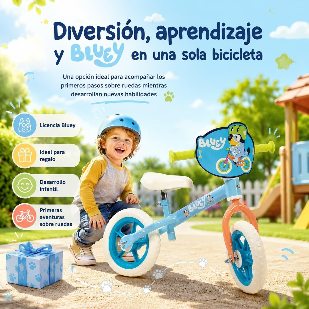Bicicleta sin pedales 10’’ Bluey (más de 2 años) - Bici