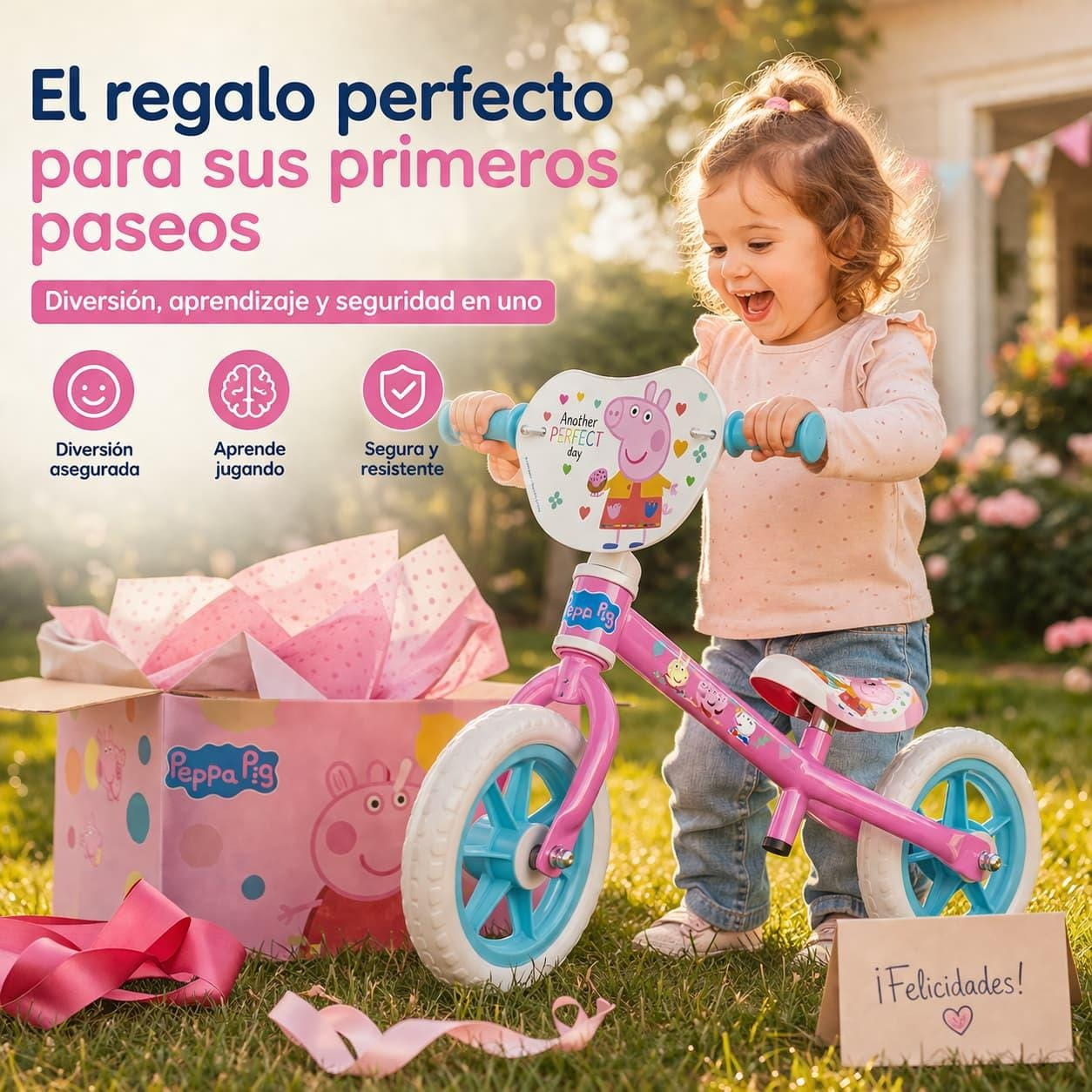 Bicicleta sin pedales 10’’ Peppa Pig (más de 2 años) - Bici