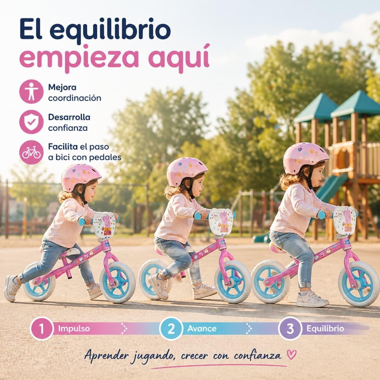 Bicicleta sin pedales 10’’ Peppa Pig (más de 2 años) - Bici
