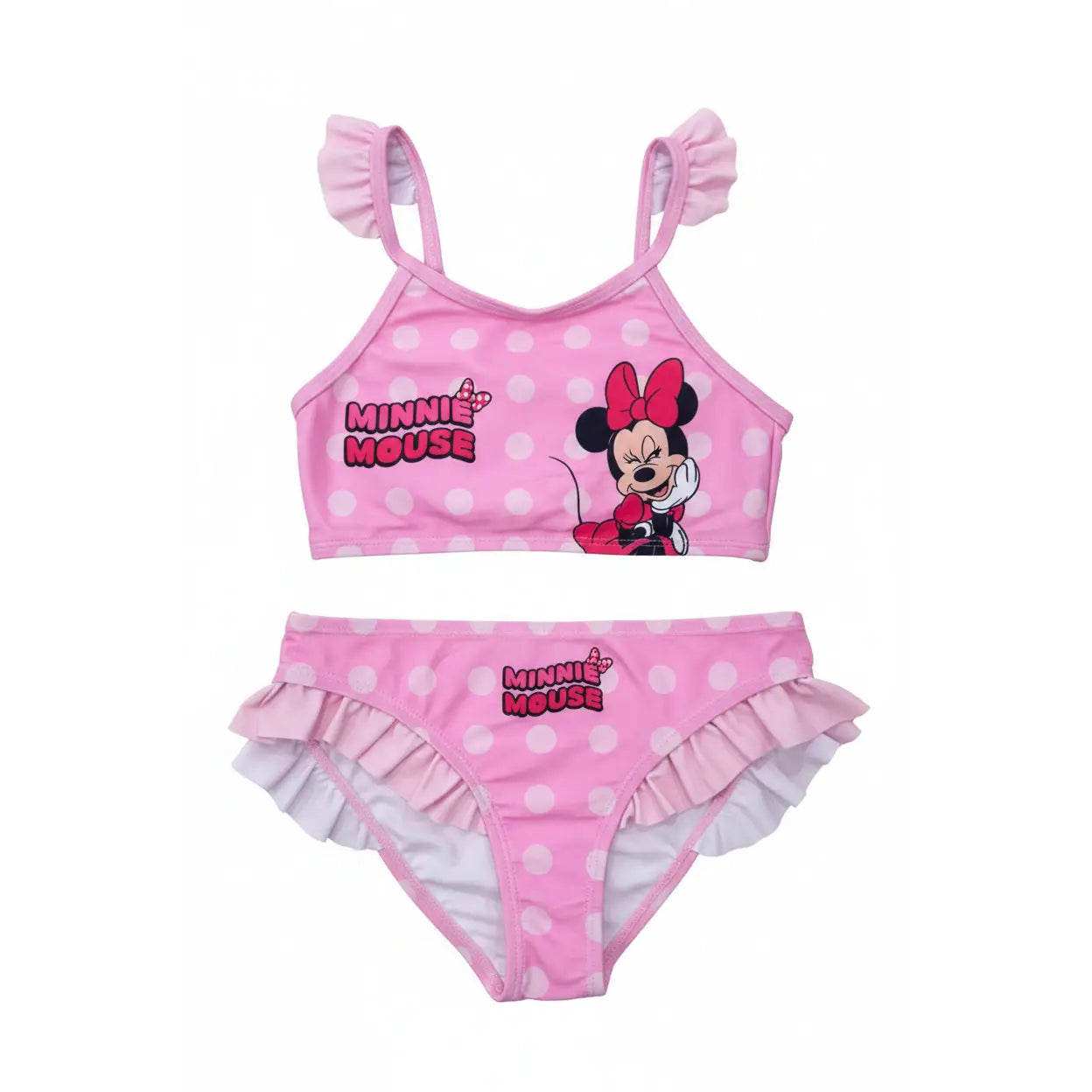 Bikini Minnie Mouse rosa lunares Disney infantil talla 3/4 años - Bañador
