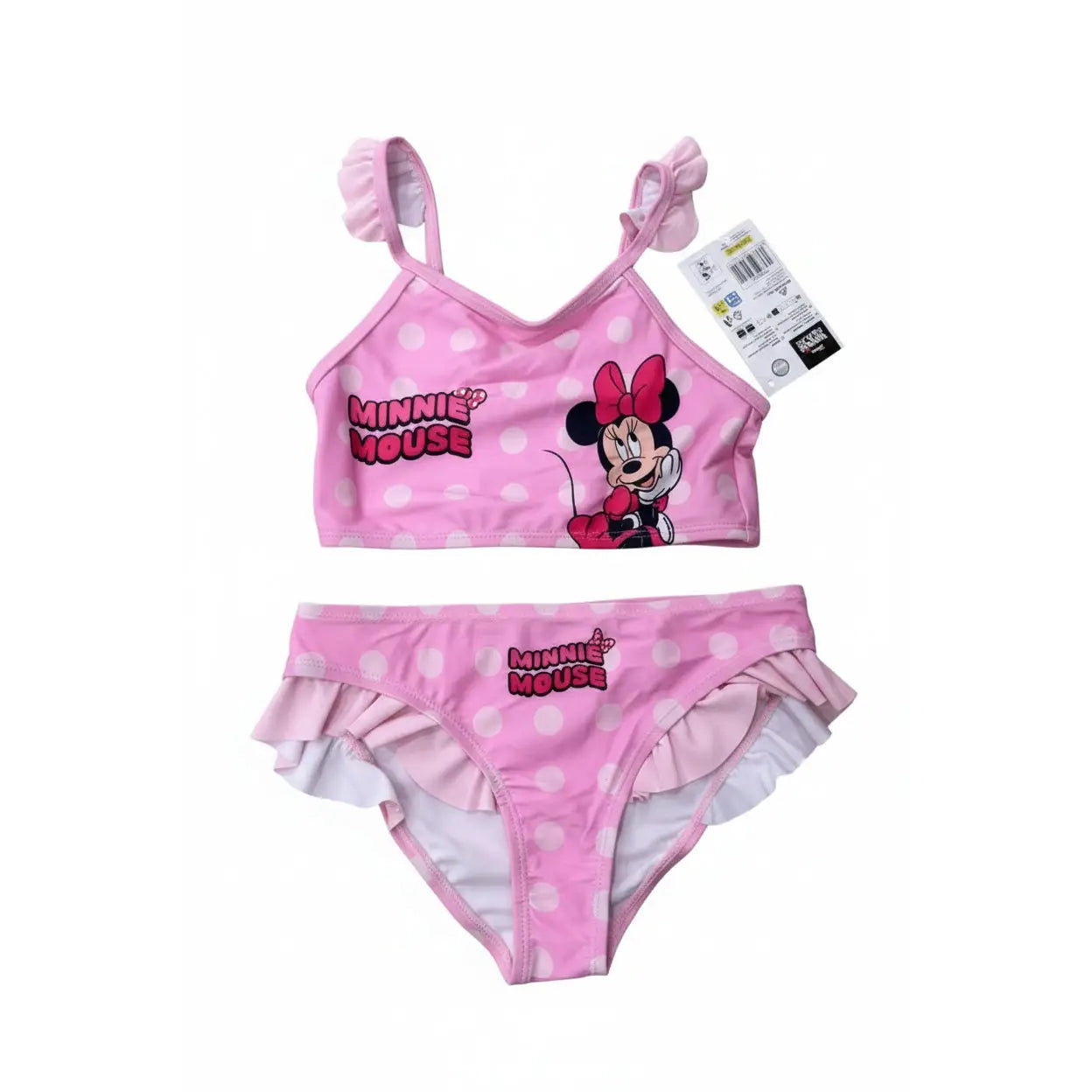 Bikini Minnie Mouse rosa lunares Disney infantil talla 7/8 años - Bañador