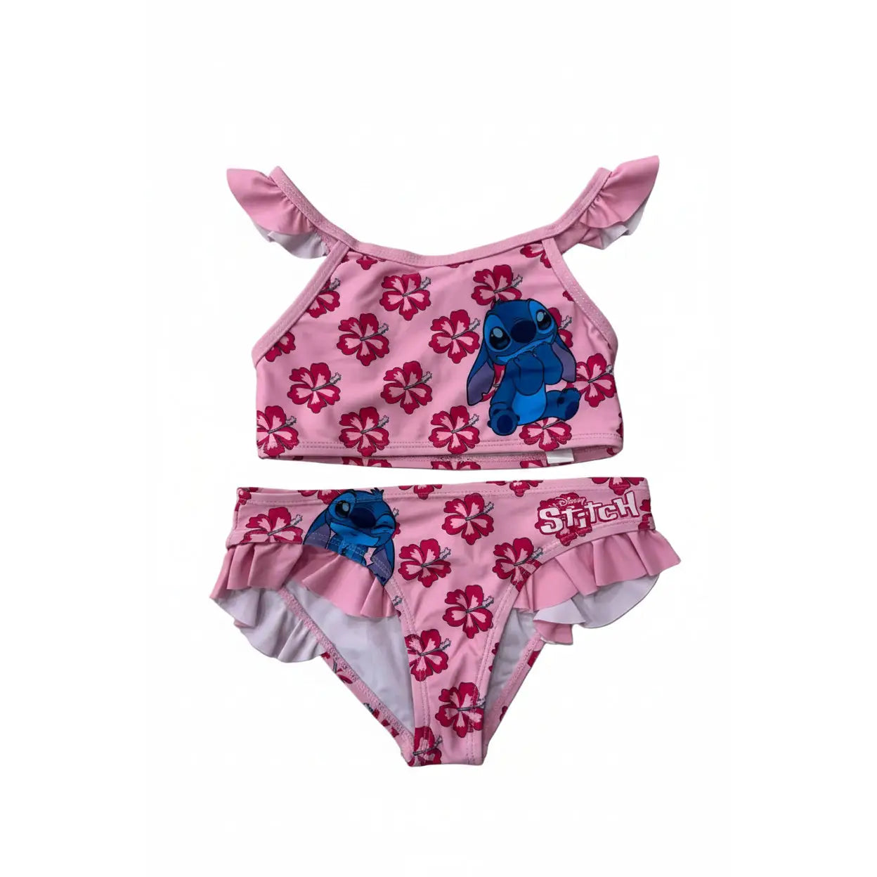Bikini Stitch rosa tirantes talla 3/4 años infantil - Bañador
