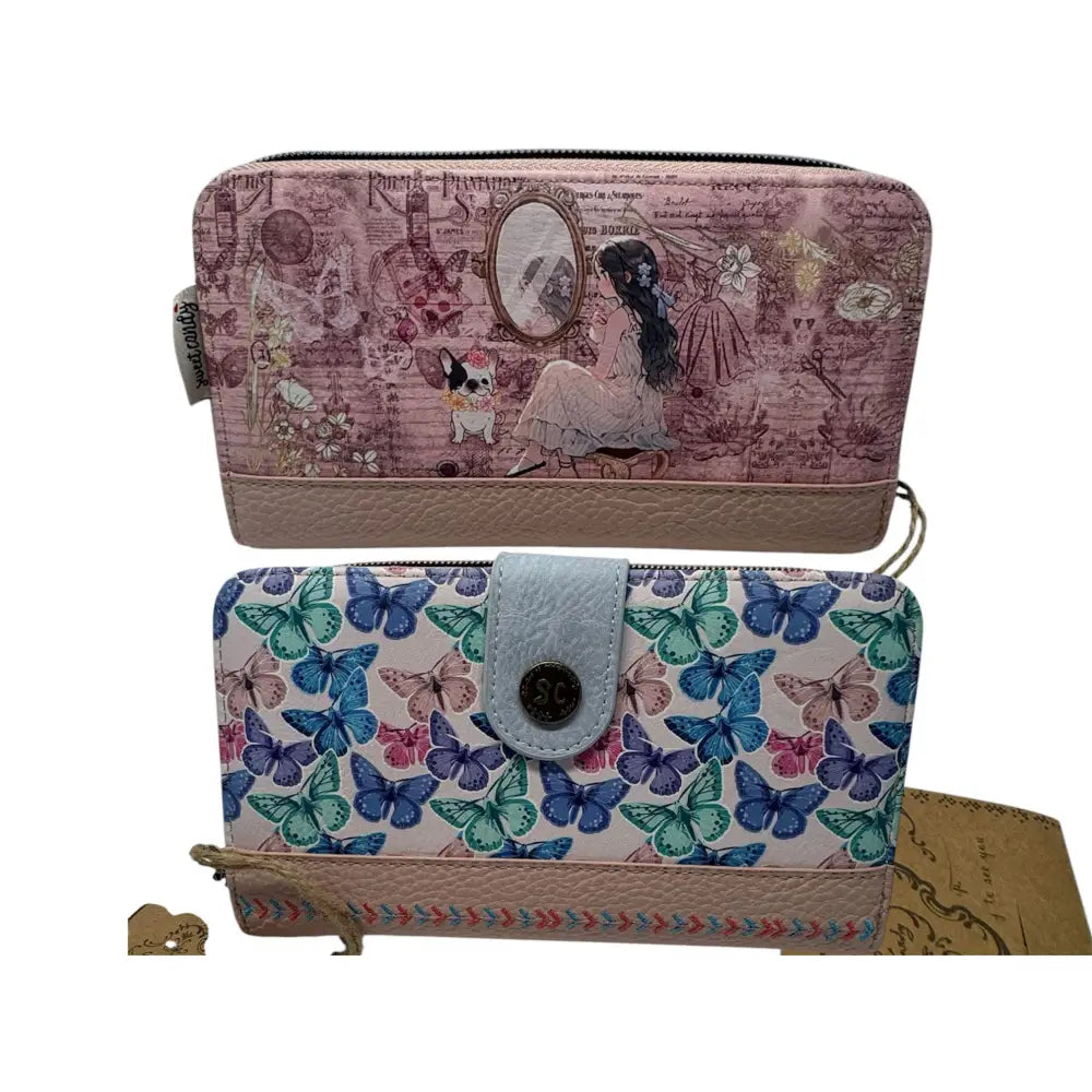 Billetera Cartera Mujer Sweet Candy Rosa Mochila