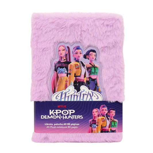 Bloc de notas peluche A5 K-POP Demon Hunters - Huntrix 80 hojas libreta