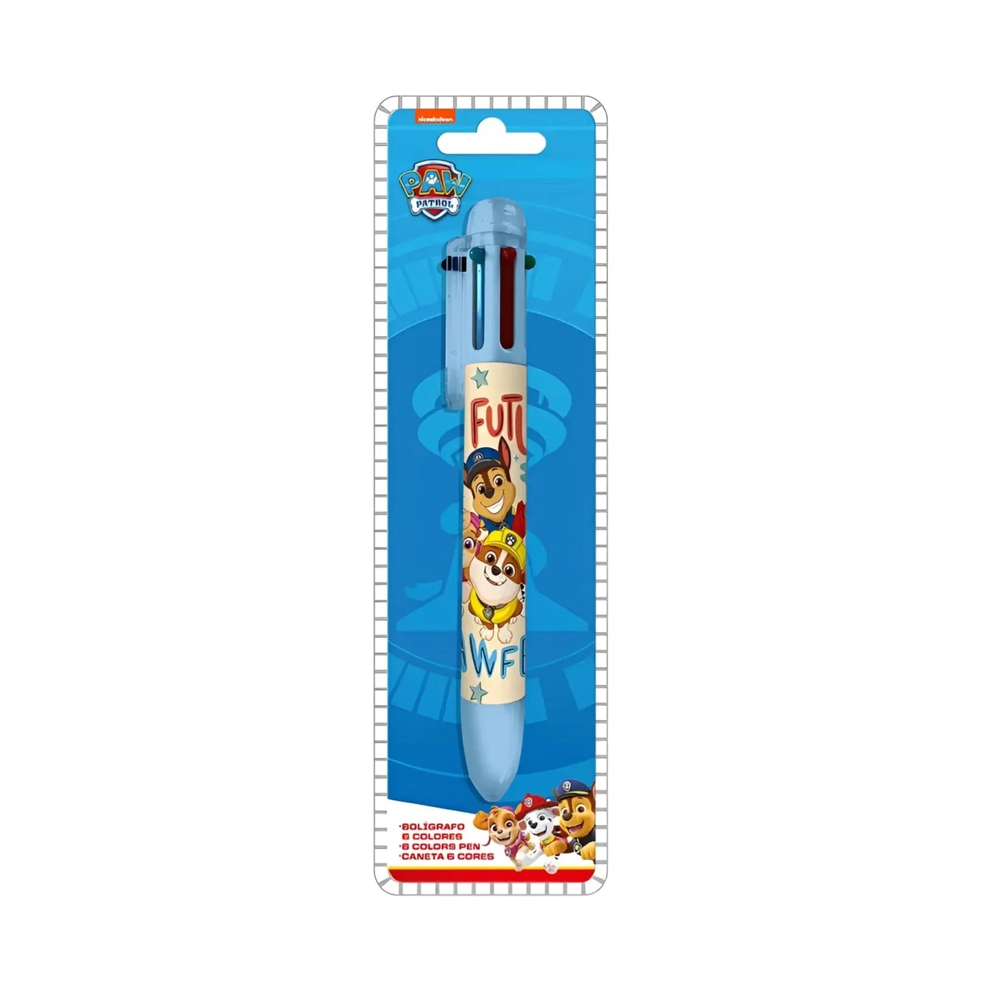 Bolígrafo 6 colores infantil PATRULLA CANINA - Ideal Colegio y Manualidades - bolígrafo