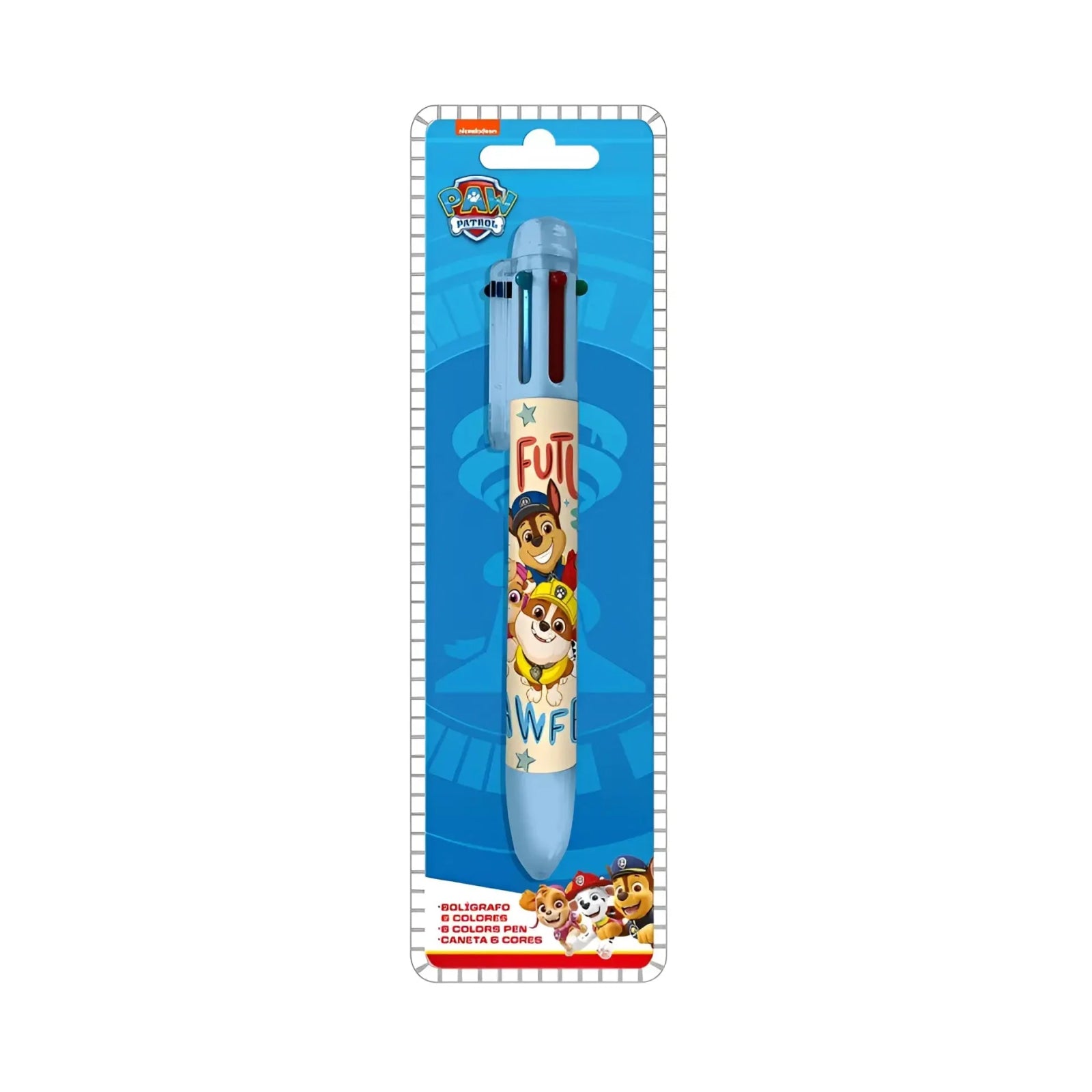 Bolígrafo 6 colores infantil PATRULLA CANINA - Ideal Colegio y Manualidades - bolígrafo