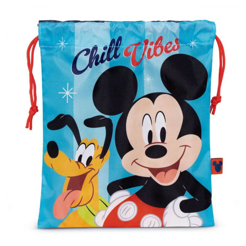 Bolsa almuerzo o merienda Mickey Mouse Disney 26x22cm saco de cuerdas