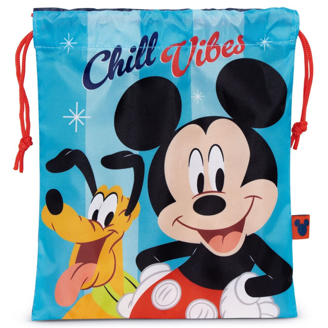 Bolsa almuerzo o merienda Mickey Mouse Disney 26x22cm saco de cuerdas