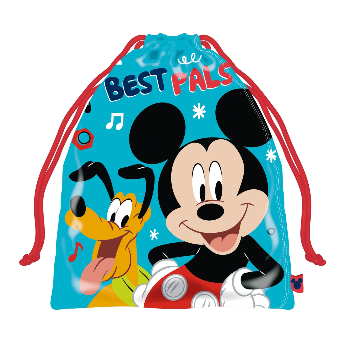Bolsa almuerzo o merienda Mickey Mouse Disney 26x22cm saco de cuerdas