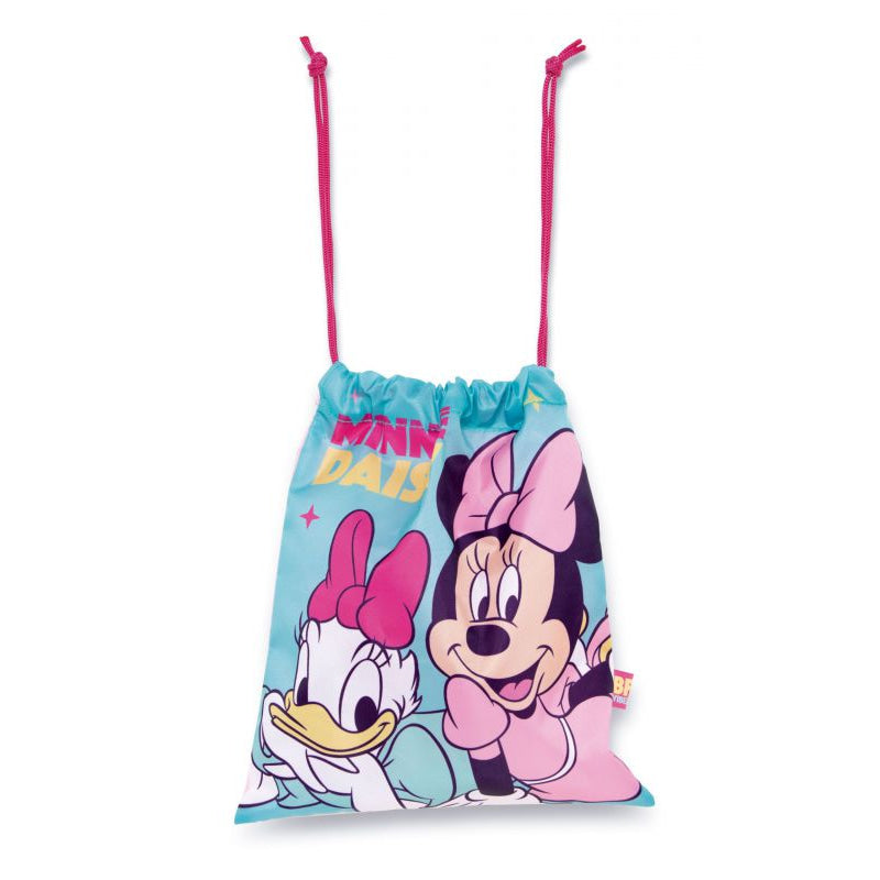 Bolsa almuerzo o merienda Minnie Mouse y Daisy Disney 26x22cm saco de cuerdas