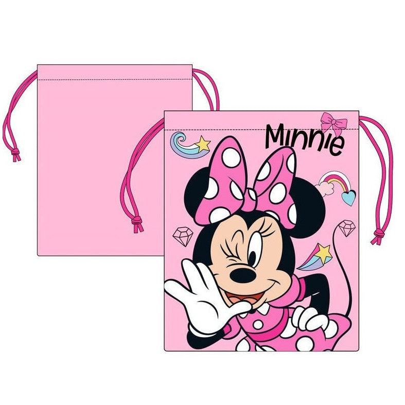 Bolsa almuerzo o merienda Minnie Mouse Disney 26x22cm saco de cuerdas